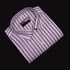 White Burgundy & Grey Stripe