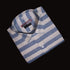 Sky Blue & Ivory Broad Stripe