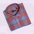 Rust Orange & Denim Blue Check