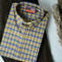 Formal Yellow and Blue Check