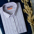 Formal White Purple Stripe